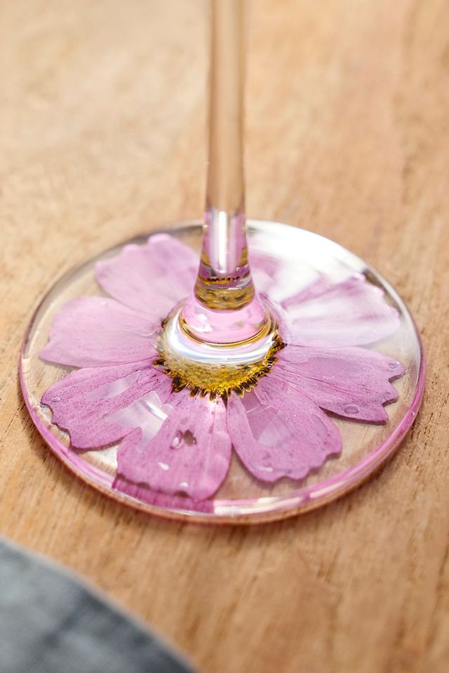 Pressed Floral Flutes, Set of 2 #1