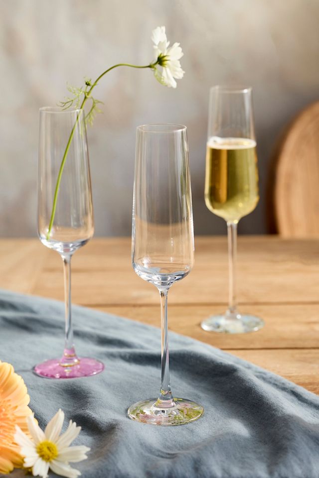 Pressed Floral Flutes, Set of 2 #2