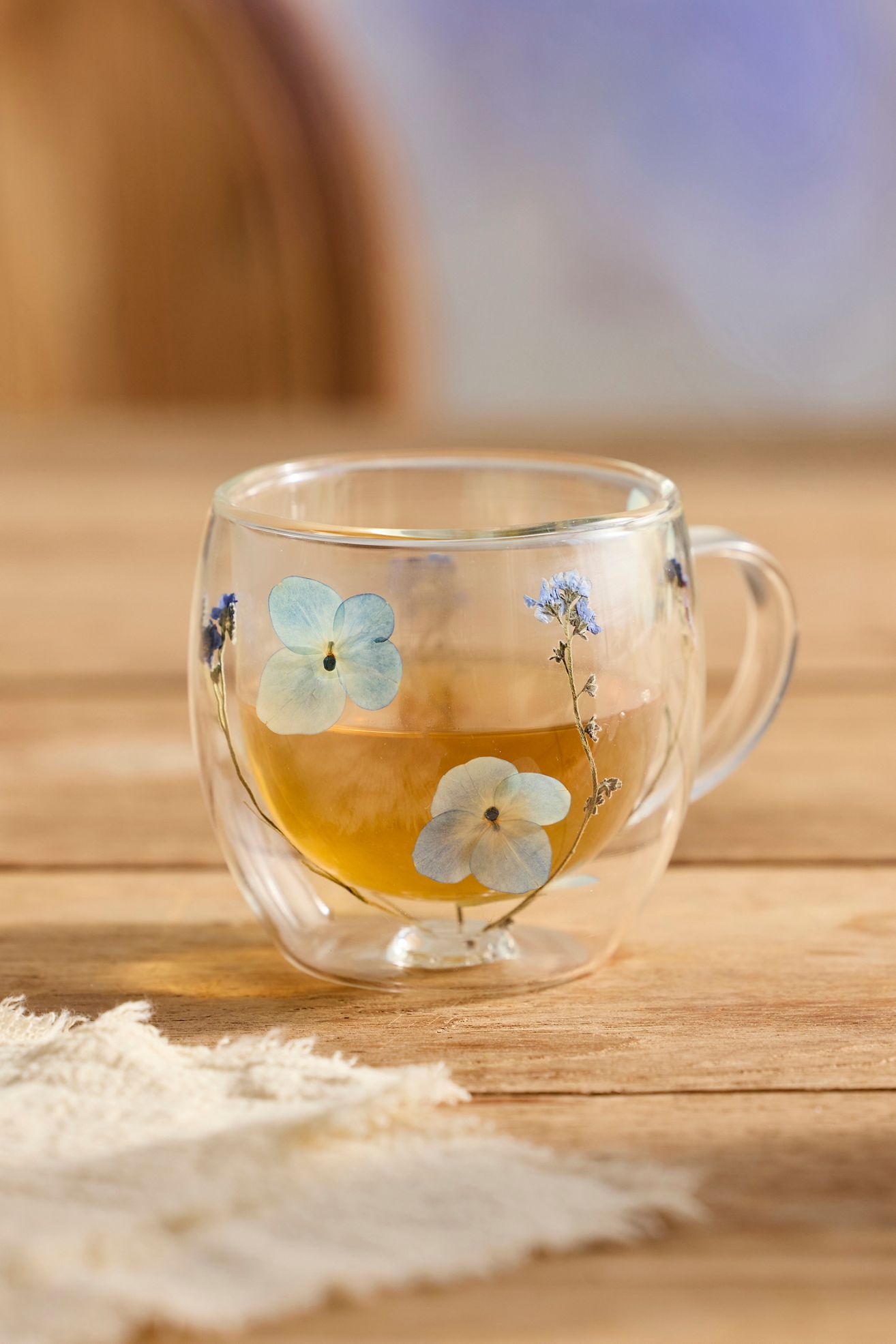 Pressed Floral Mug - Blue, Standard, One Size