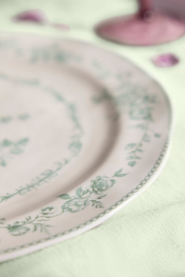 Blooming Transferware Dinner Plate #1
