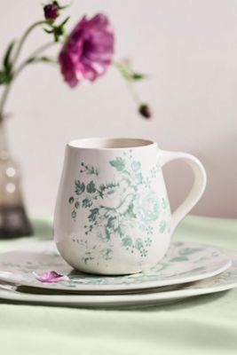 Blooming Transferware Mug