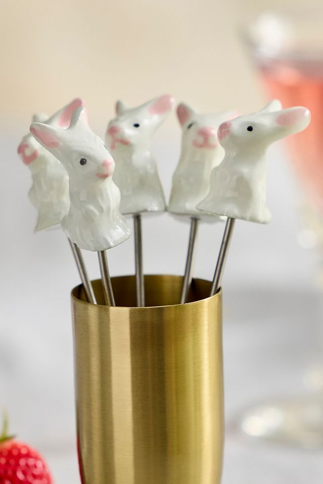 Bunny Cocktail Picks, Set of 6 #1