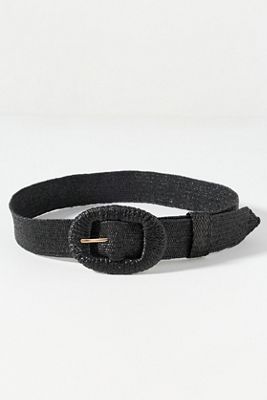 Raffia-Wrapped Stretch Waist Belt | Anthropologie display picture 1