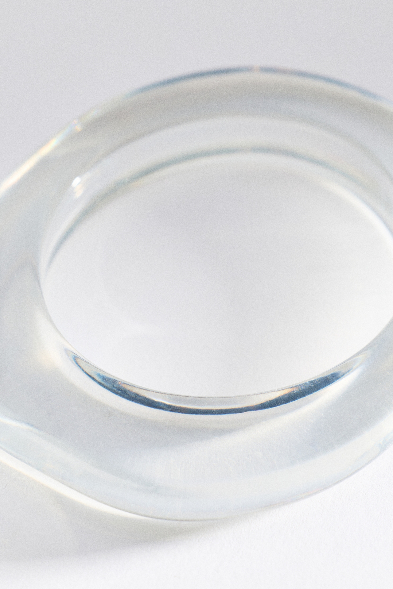 Translucent Resin Bangle Bracelet