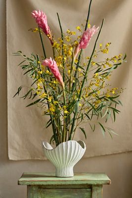 Terracotta Scallop Shell Bowl Planter