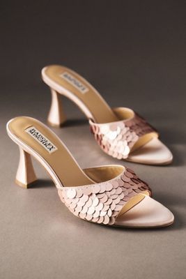 Badgley Mischka Winika Sequin Heeled Mule Sandals