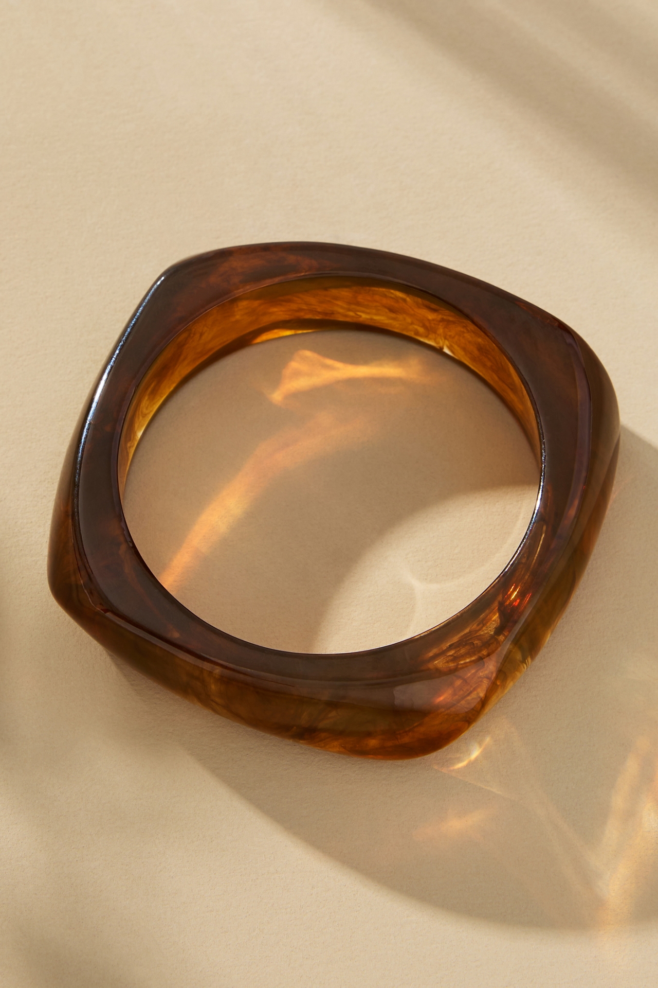 Square Resin Bangle Bracelet