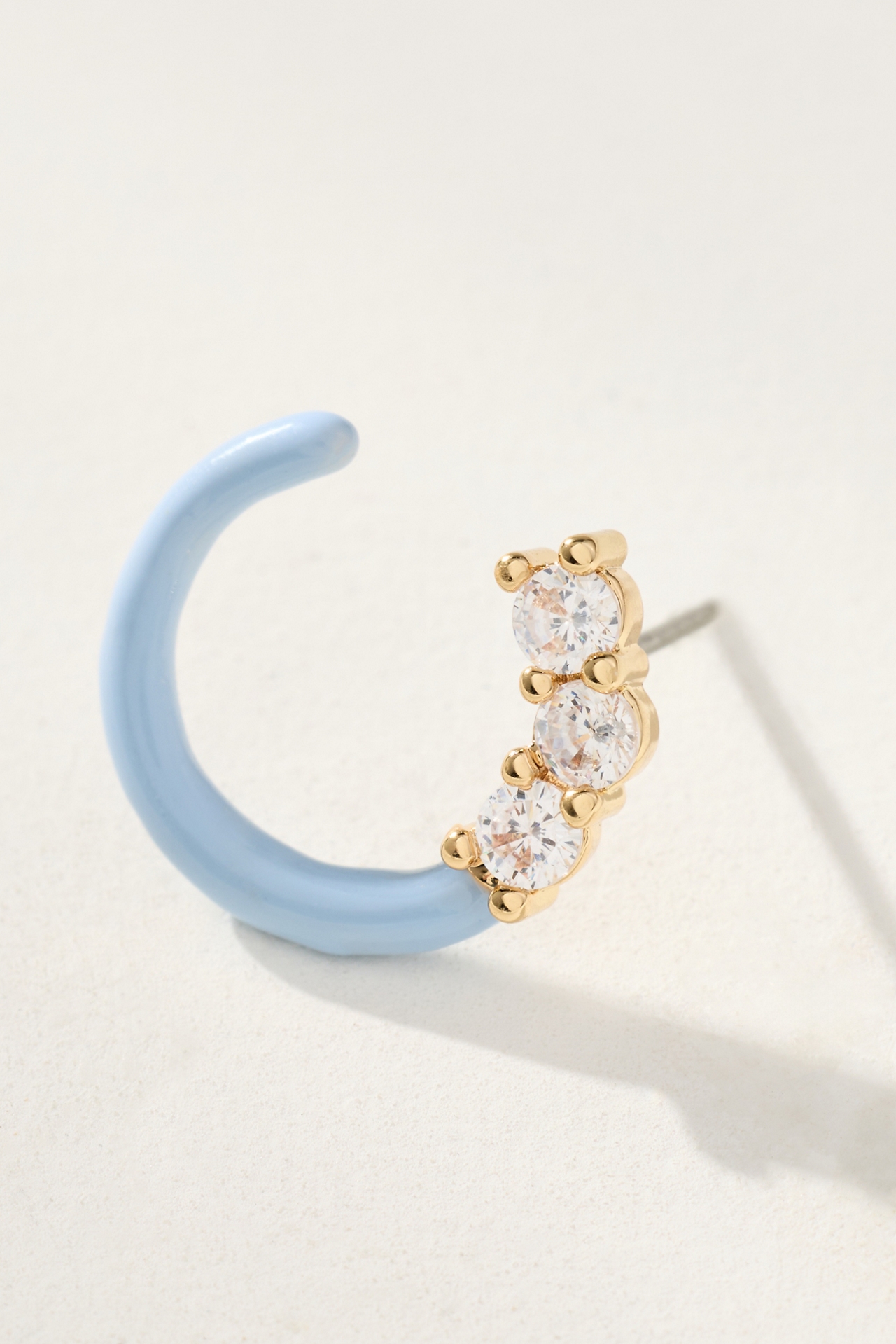 Contrast Crystal Hoop Earrings