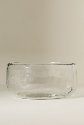 The Collective Artisan Pebbled Glass Serve Bowl