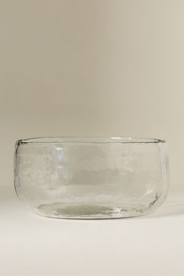 The Collective Artisan Pebbled Glass Serve Bowl