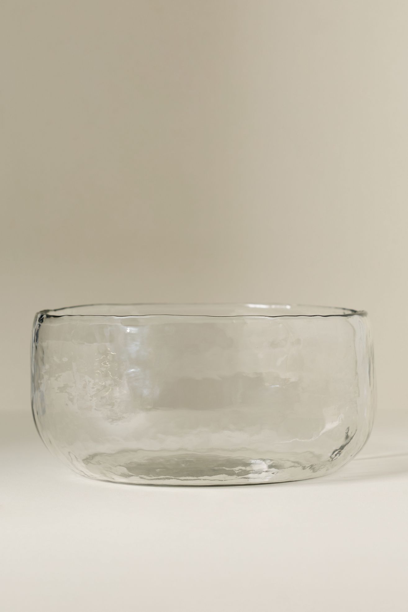 The Collective Artisan Pebbled Glass Serve Bowl - Clear, One Size