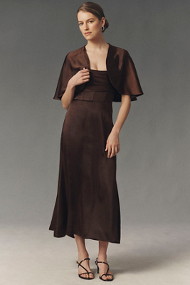 Heidi Cape Corset Maxi Dress