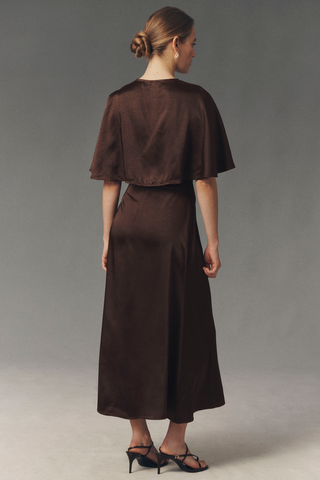 Elliatt Heidi Cape Corset Maxi Dress