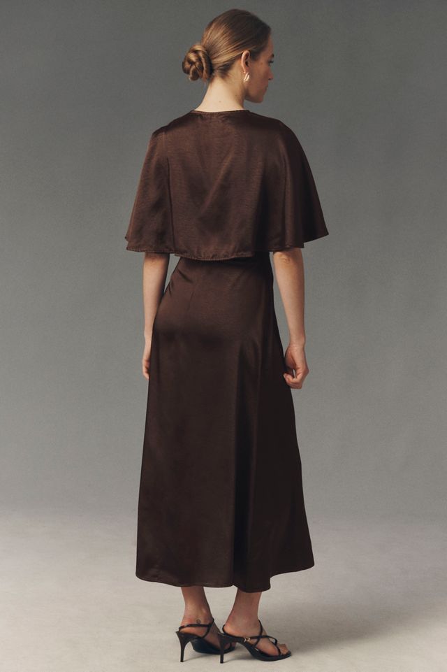 Elliatt Heidi Cape Corset Maxi Dress #1