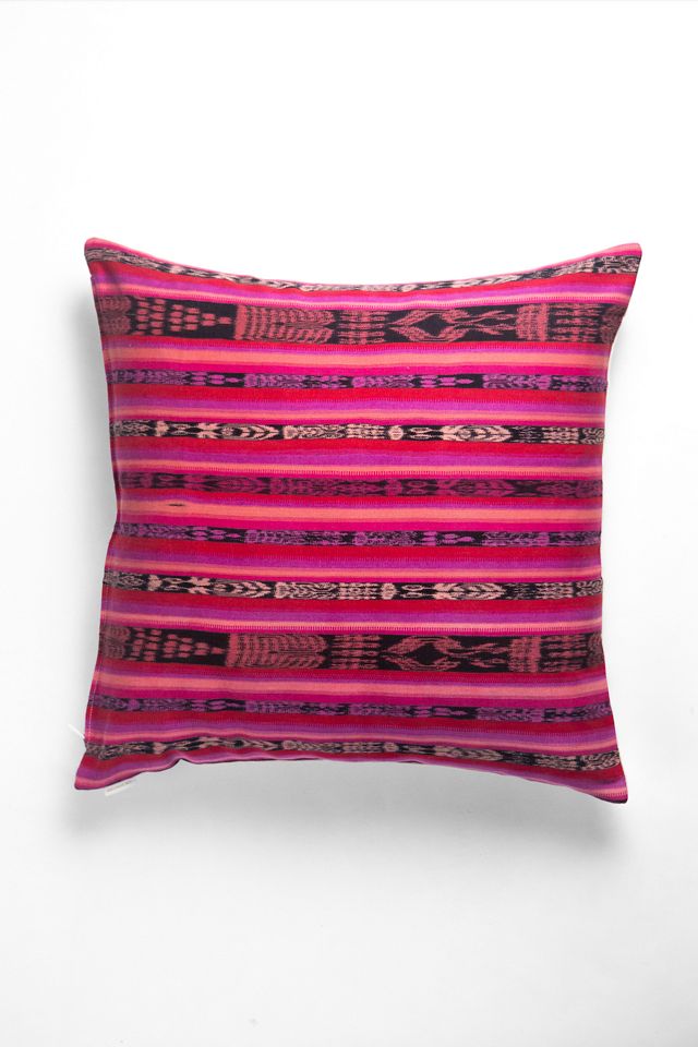 Archive New York Vintage Magenta Ikat Pillow #2