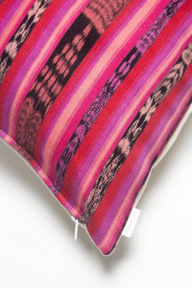 Archive New York Vintage Magenta Ikat Pillow #3