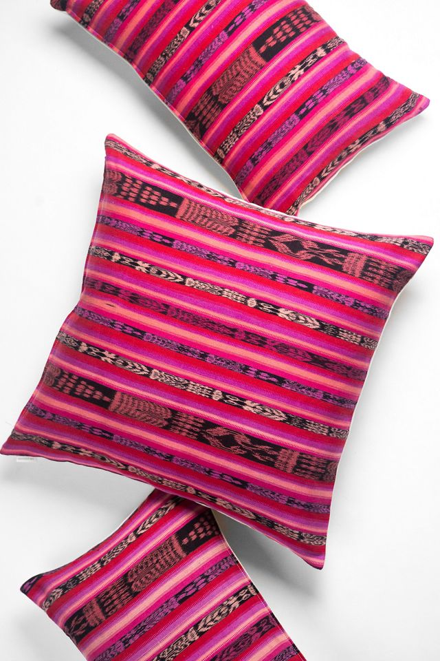 Archive New York Vintage Magenta Ikat Pillow #1