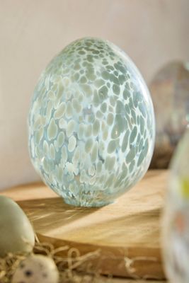 Confetti Luster Glass Egg, Small