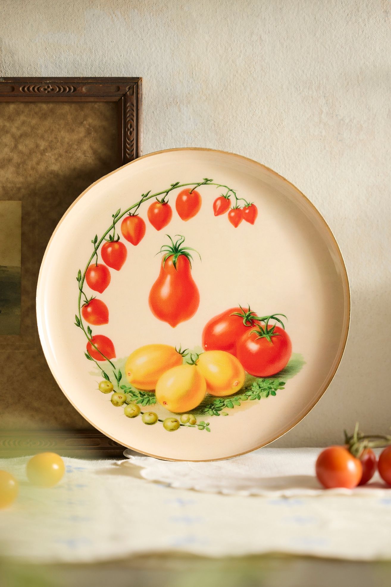 Printed Archival Tray, Small Round - Red, 9", Round