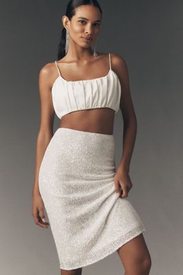 Mare Mare Sequin Bias Midi Skirt