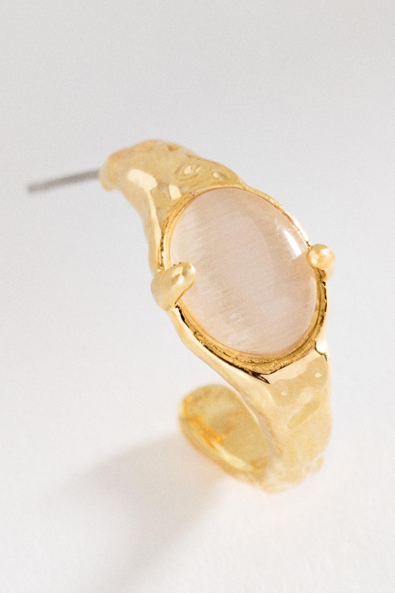 Mini Stone Hoop Earrings