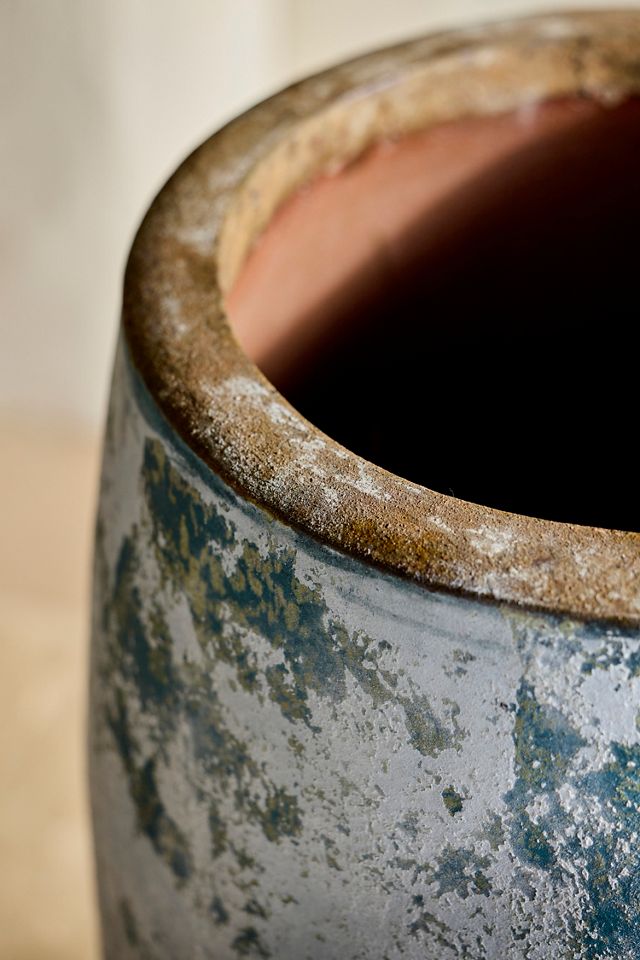 Canyon Blue Ceramic Tall Egg Planter #3