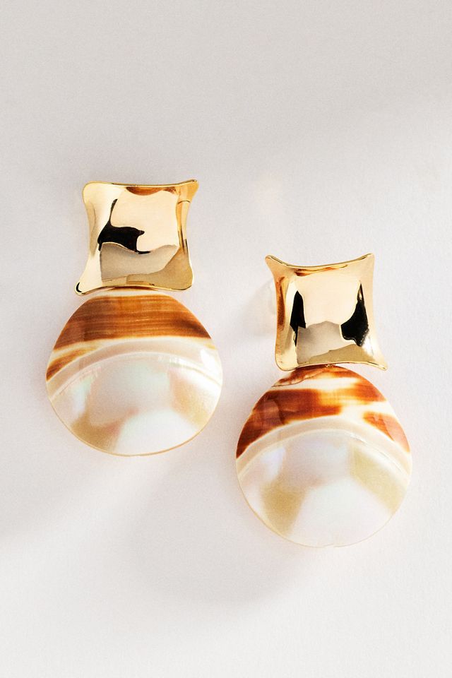Textured Pearl Drop Earrings #1