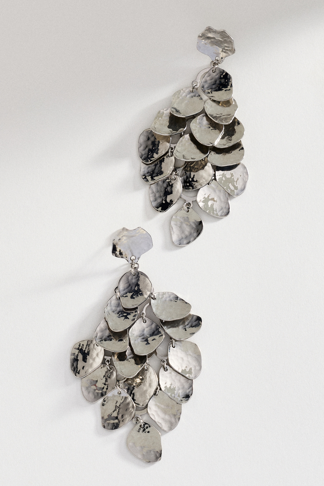 By Anthropologie Textured Droplet Statement Earrings