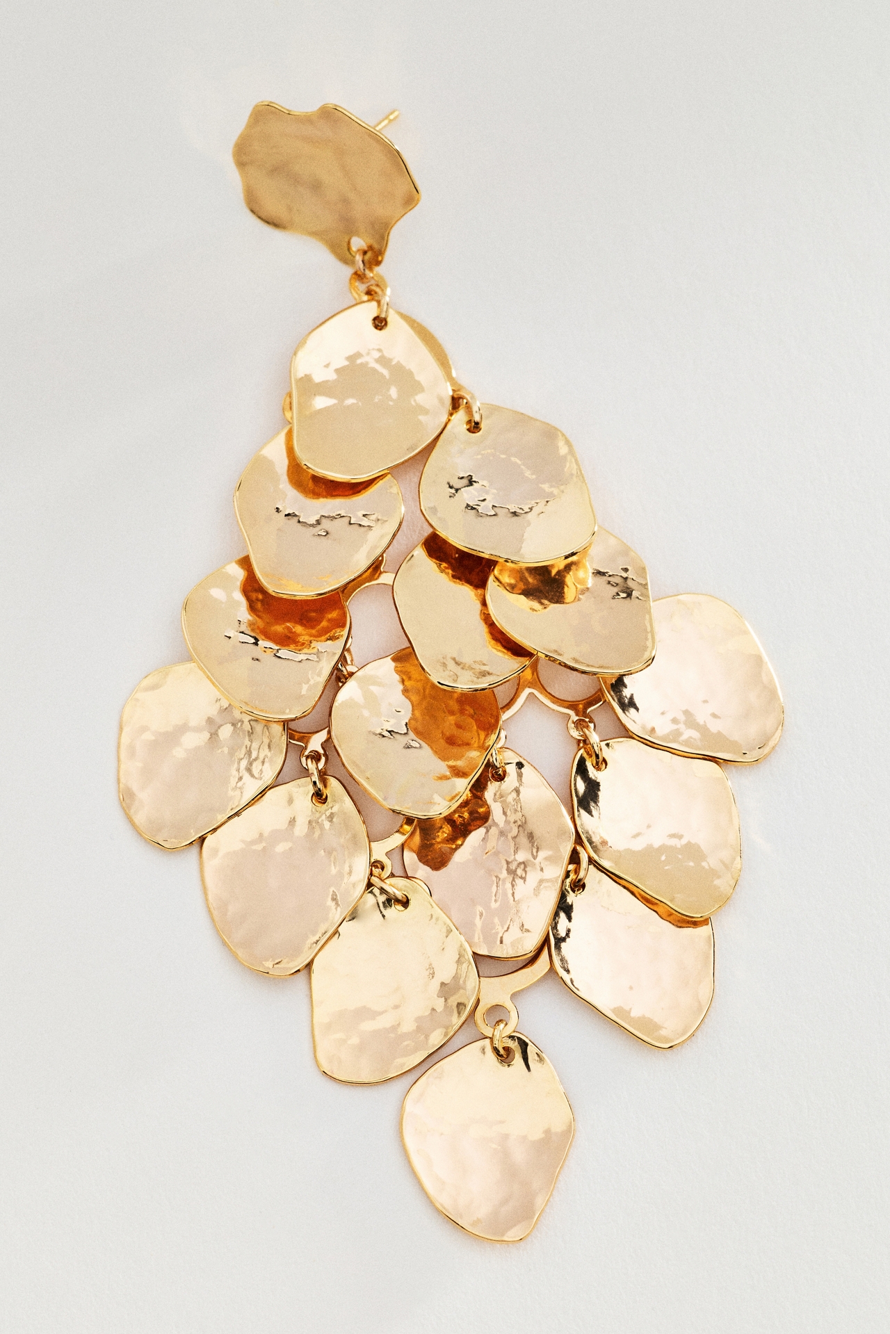 By Anthropologie Textured Droplet Statement Earrings