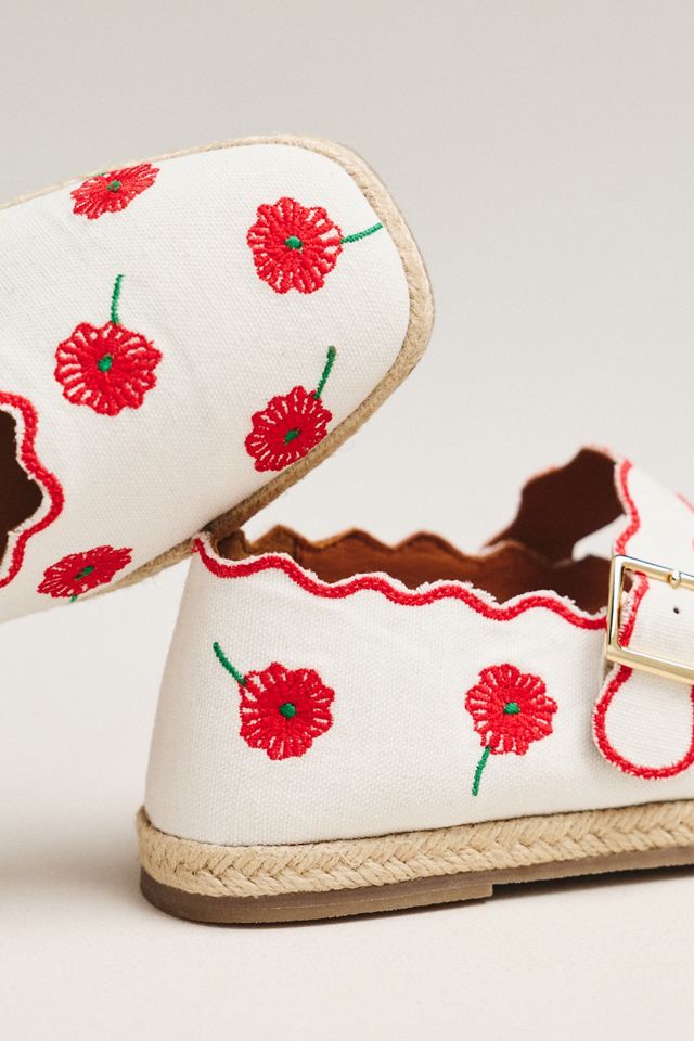 Maeve Scalloped Edge Espadrille Mary Jane Flats #4