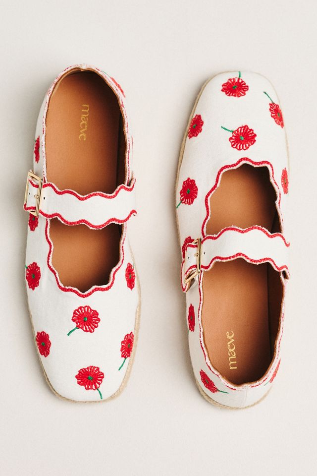 Maeve Scalloped Edge Espadrille Mary Jane Flats #2
