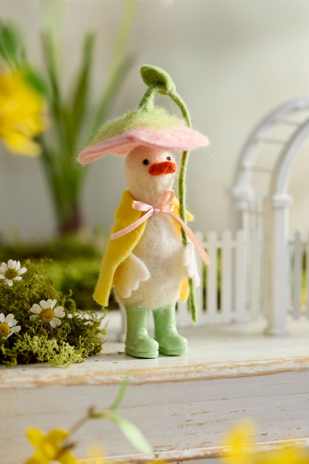 Rainy Day Duck Felt Critter - Yellow, Standard, One Size