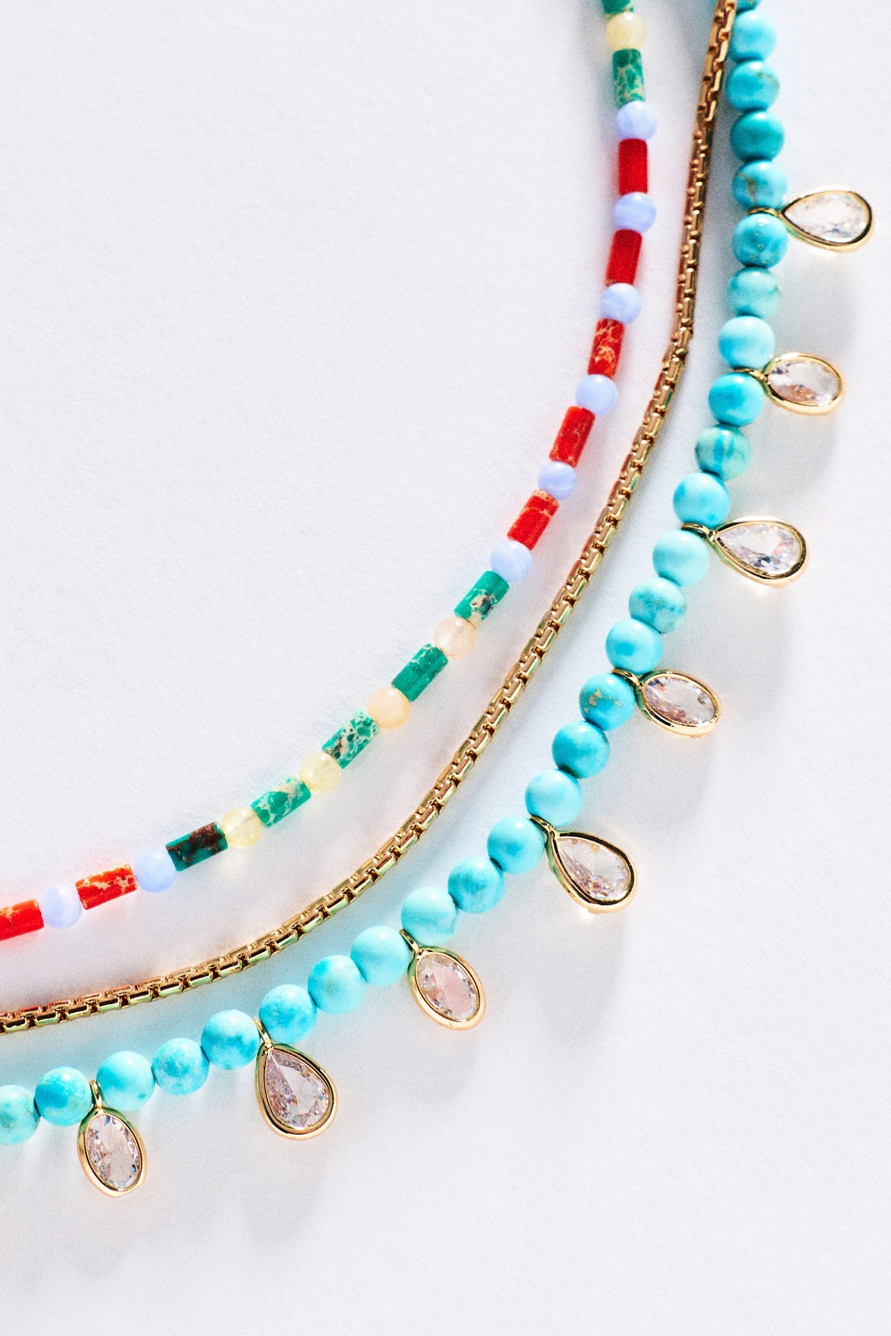 Shades of Sea Layering Necklaces
