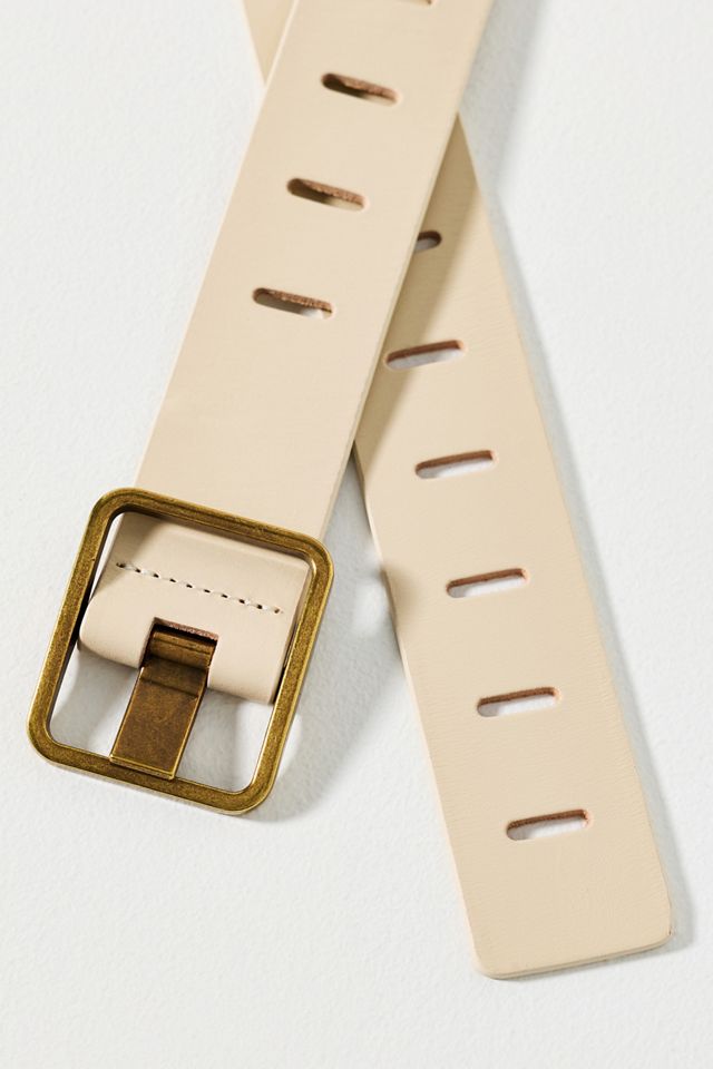 By Anthropologie Notched Square Buckle Belt #1