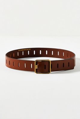 By Anthropologie Notched Square Buckle Belt