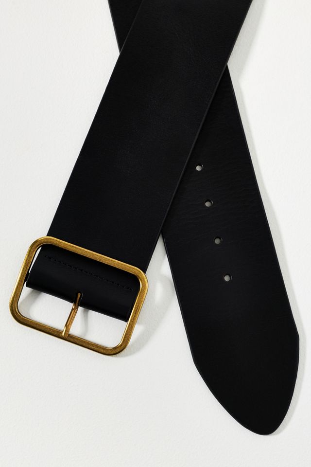 By Anthropologie Wide Square Buckle Belt #1