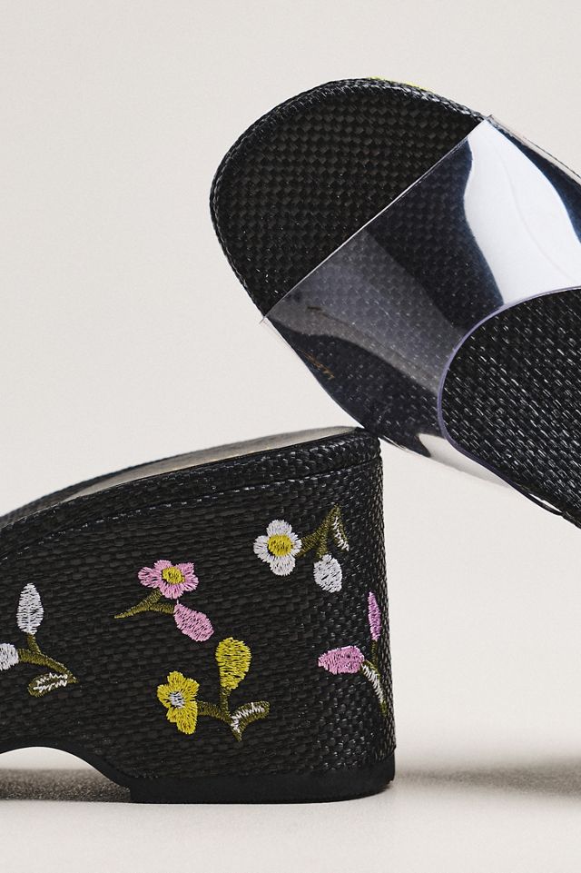 Maeve Embroidered PVC Platform Sandals #4