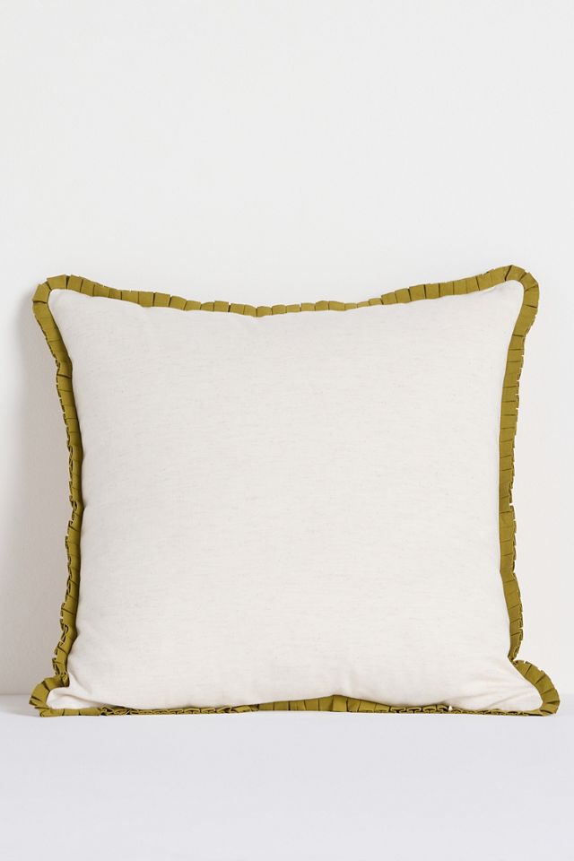 Reece Cotton Printed Ruffle Floral Pillow #1