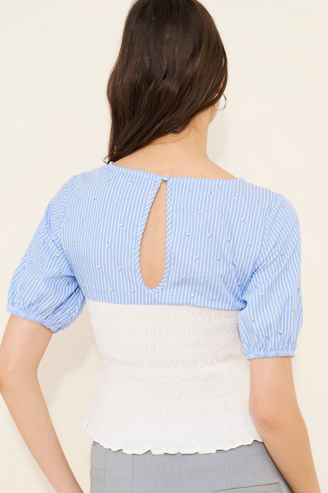 Never Fully Dressed Stripe Flora Top #4
