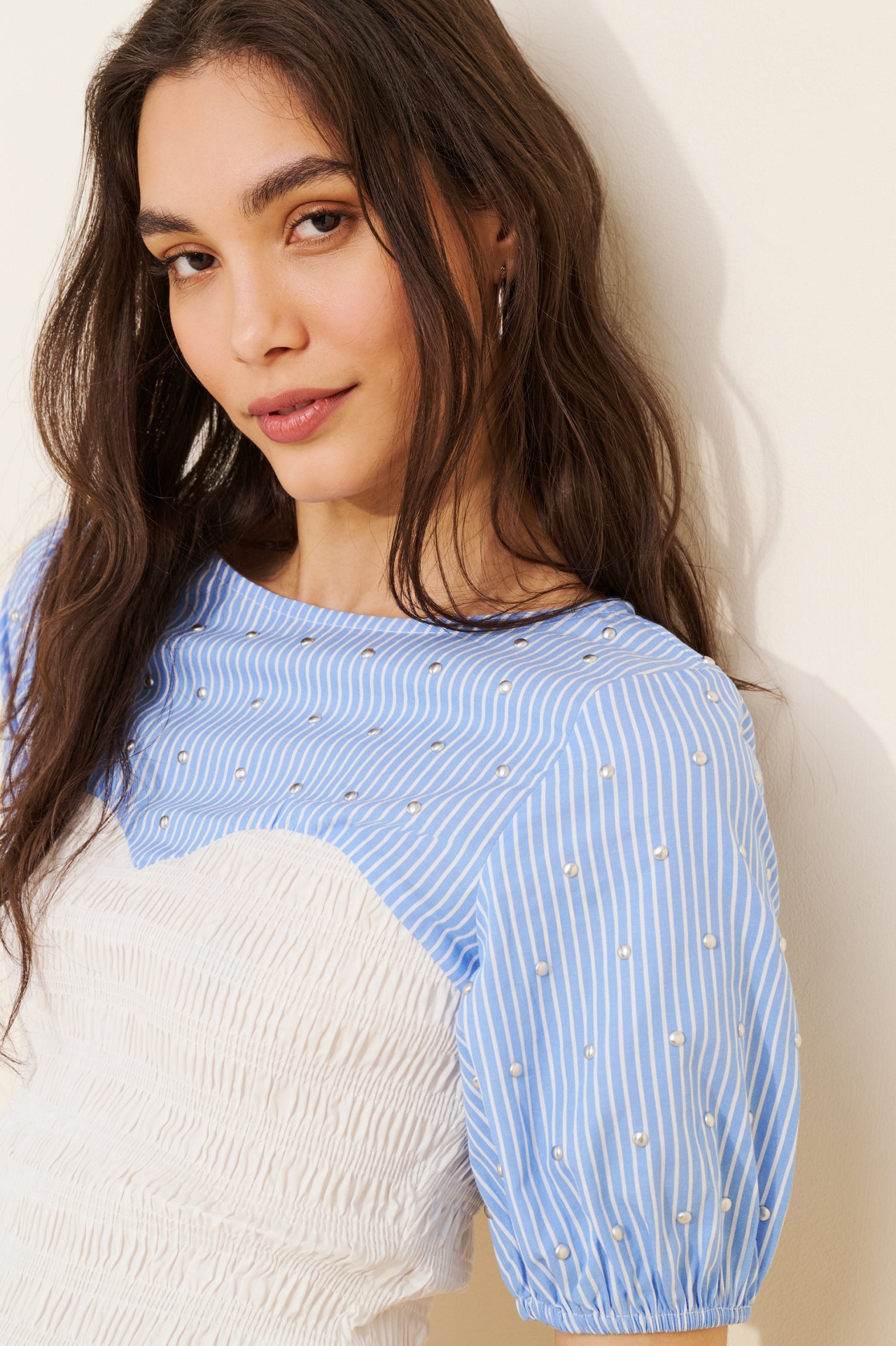 Never Fully Dressed Stripe Flora Top