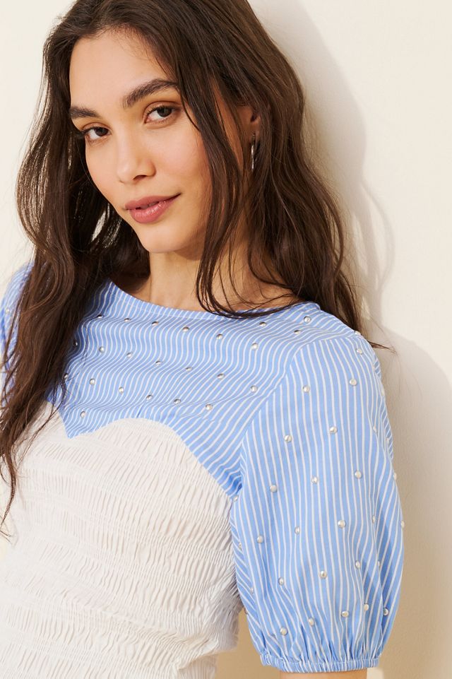 Never Fully Dressed Stripe Flora Top #3