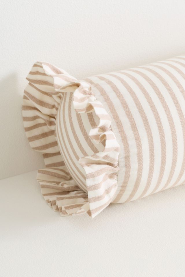 Elin Cotton Striped Extra-Long Bolster Pillow #2