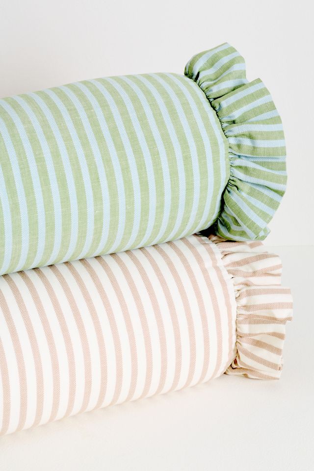 Elin Cotton Striped Extra-Long Bolster Cushion #1