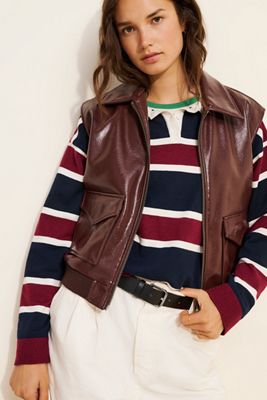 Maeve Vegan-Leather Utility Vest