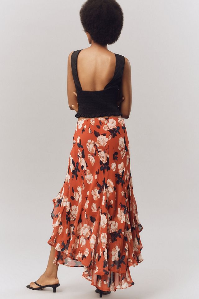 Maeve Asymmetric Ruffled High-Low Skirt #2