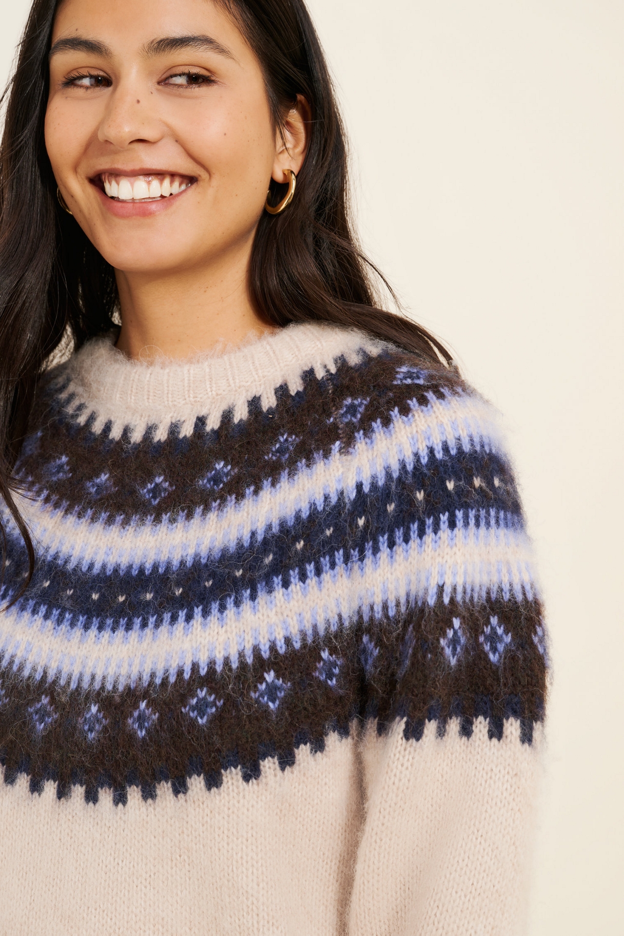 Madewell Gale Wool Blend Fair Isle Pullover Sweater