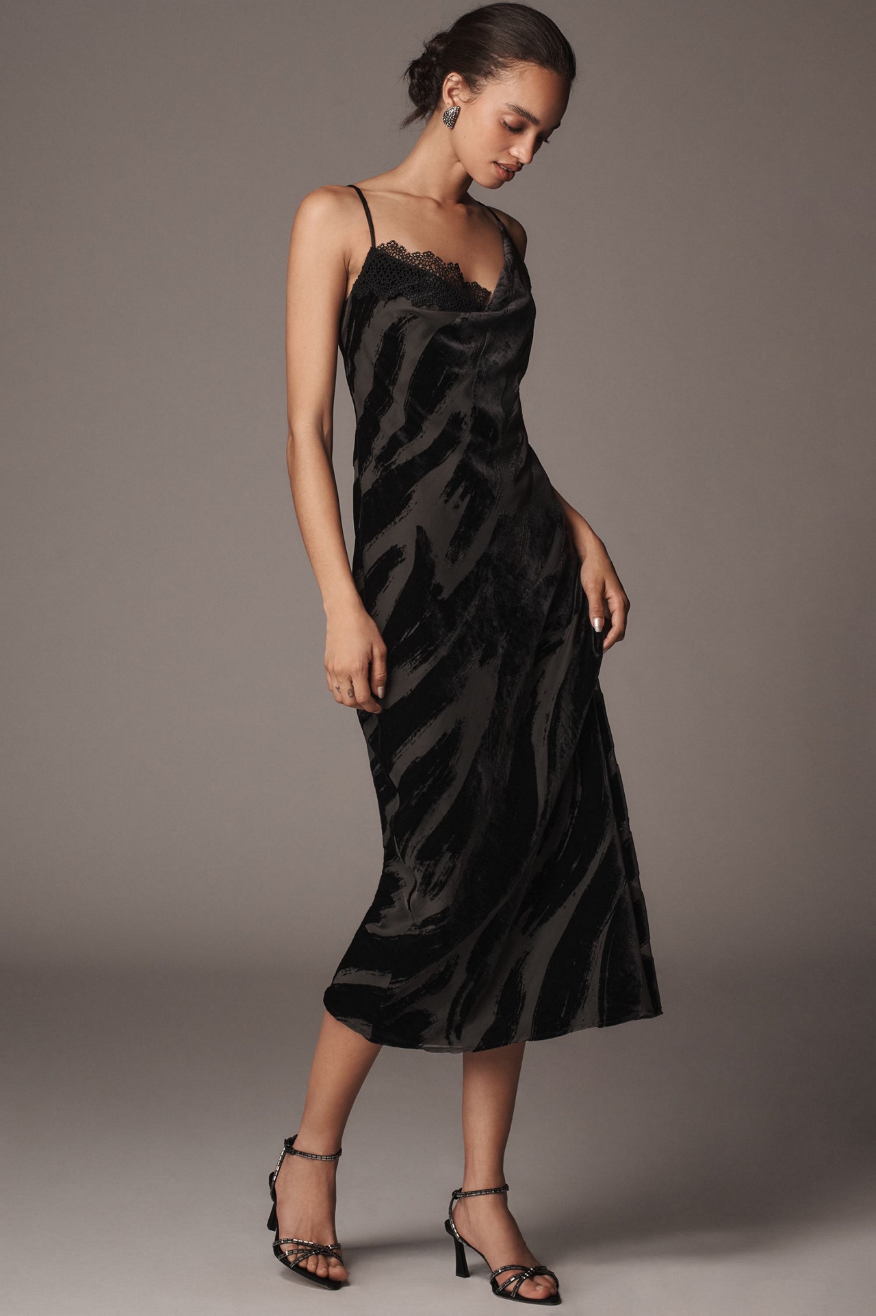 Cowl Neck Maxi Slip Dress