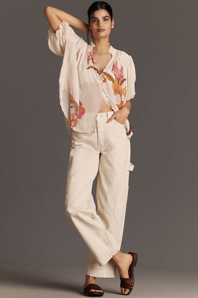 The Estela Sheer Printed Blouse: Short-Sleeve Edition #2