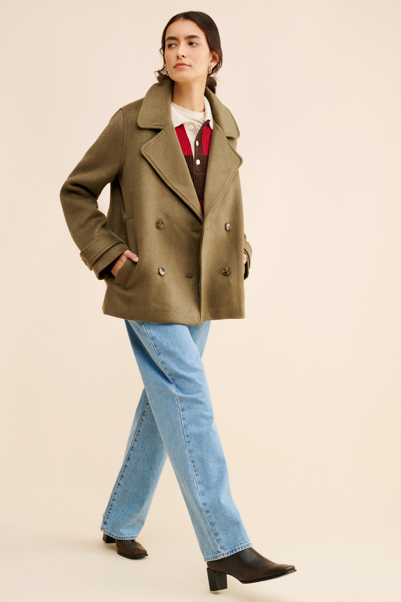 Sams?e Safalla Wool Blend Double Breasted Jacket