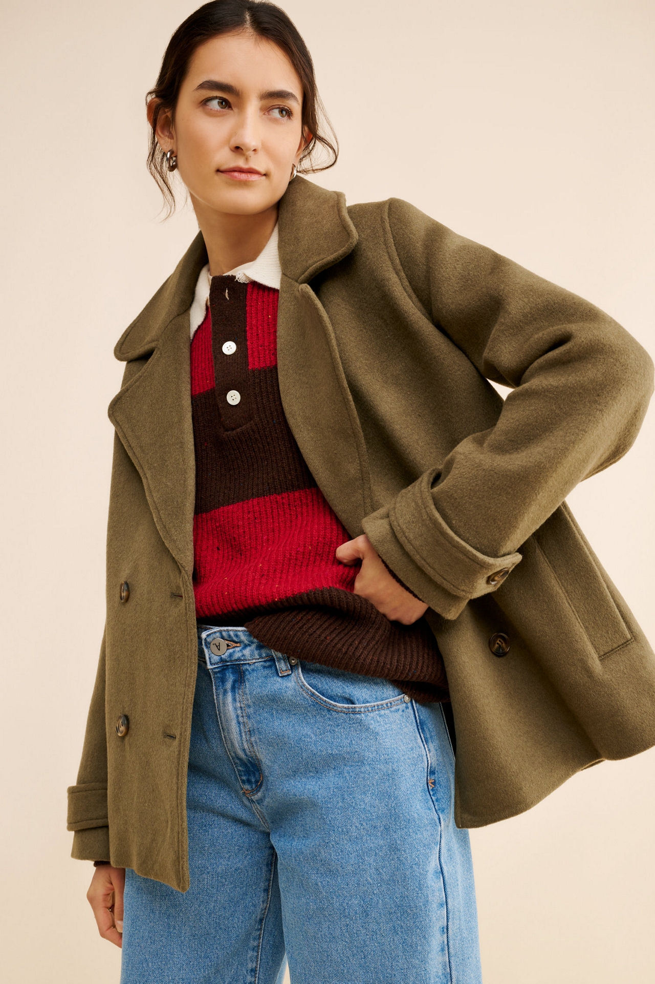 Sams?e Safalla Wool Blend Double Breasted Jacket